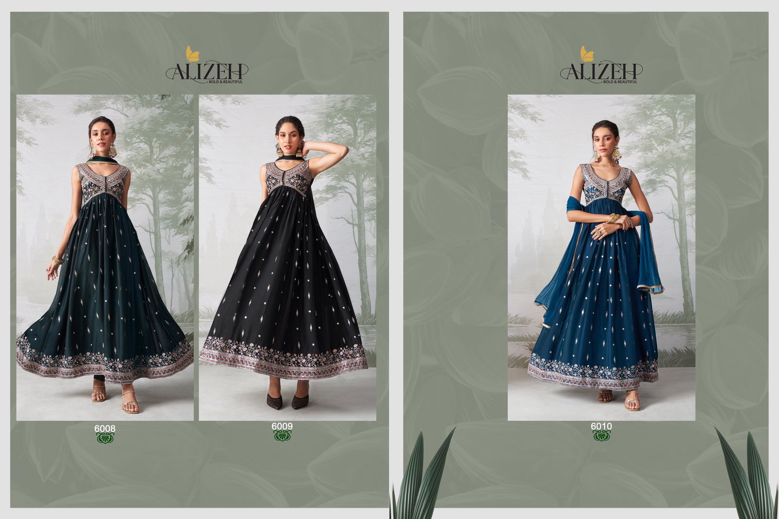 Gulbahar Vol 6 By Alizeh Rangoli Georgette Readymade Suit Wholesale Online